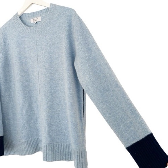 Pura Cashmere • Cashmere Contrast Crew - Picture 6 of 12